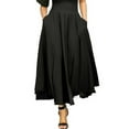 thumbnail image 2 of Aunavey Women High Waist Pleated Pockets Swing Long Skirts, 2 of 5