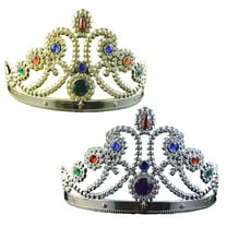 Oraceous 2Pcs Birthday Tiara Prince Crown Hats Kids Party Favors Supplies Decoration (Nine Crystals)