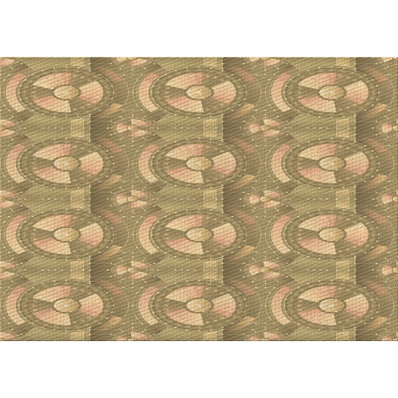 Ahgly Company Indoor Rectangle Patterned Yellow Orange Area Rugs, 8' x 12'