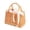 brown#02, variant on Summer Beach Bag, Women's Straw Tote Bag, Hand-Woven Rattan Style Basket with Integrated Dual Top Handles Storage Organizer Purse for Outdoor Picnic Travel