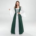 thumbnail image 3 of KAWELL Renaissance Medieval Irish Costume Over Dress & Cream Chemise Set, 3 of 5