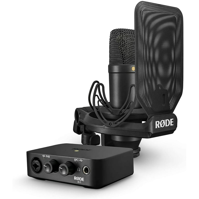 RODE NT1 Condenser Microphone and One-Channel USB Audio Interface