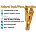 thumbnail image 3 of Spurtle Spatula Spoon Kitchen Cooking Utensil - Premium Wood 10pc Set - Natural Teak Wood Machine Washable - Non Stick Wooden Cookware Spatula Spoon, 3 of 8