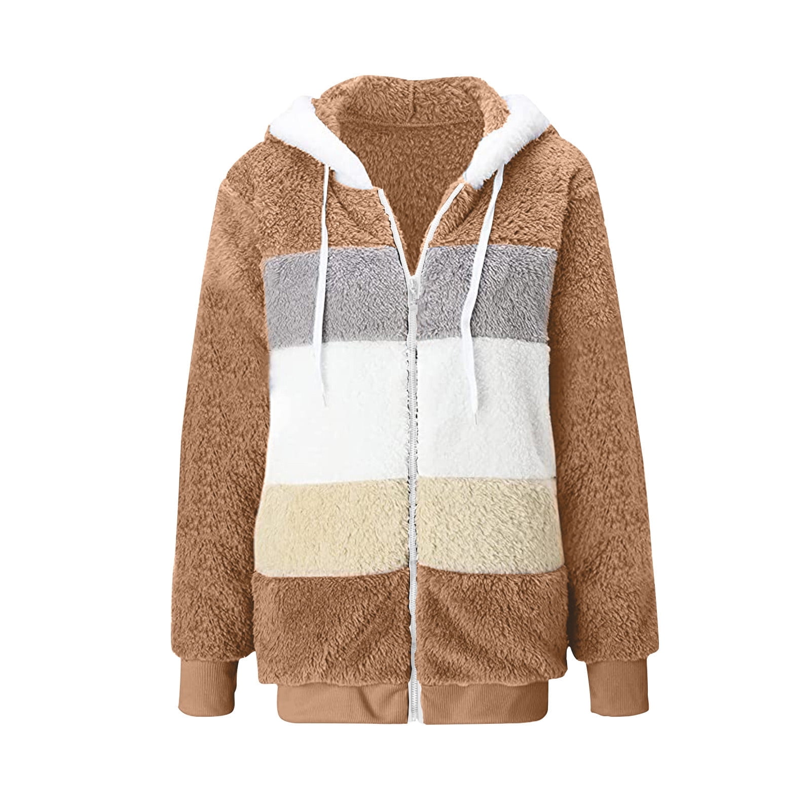 Tbopshirt Winter Coats for Women,Womens Coats,Fashion Women's Zipper V-Neck Pullover Tops Long Sleeve Hooded Blouse Sweatshirt,Zipper Coat Hoodie Jackets