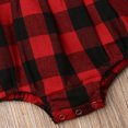 thumbnail image 4 of Qiylii Baby Girl Plaid Jumpsuits Long Sleeve O-Neck Cotton Christmas Romper, 4 of 6