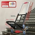 thumbnail image 2 of 6-Wheel Folding Stair Climbing Cart, Heavy Duty Foldable Hand Truck with Metal Frame, Triangular Design Portable Handcart for Indoor and Outdoor Use, 2 of 7