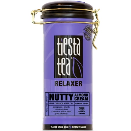 Tiesta Tea Relaxer, Nutty Almond Cream, Loose Leaf Herbal Tea Blend, Caffeine Free, 6.2 Ounce