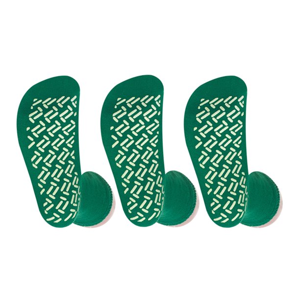 Nobles Health Care Product Solutions 3 Pairs Green Non Skid Hospital