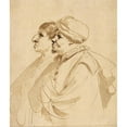 thumbnail image 3 of Guercino 15x17 Black Modern Framed Museum Art Print Titled - Caricature of Two Men Seen in Profile (1635), 3 of 5
