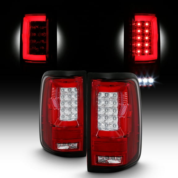 AKKON - For 2004 2005 2006 2007 2008 Ford F150 Styleside Tube Strip Bar LED Red Tail Lights Driver Passenger Side