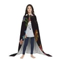 thumbnail image 3 of Honeii Humming Bird Print Poncho Cape, Cloak Coat, Snuggly Hooded Wearable Blanket, Hooded Cape For Teenagers,Halloween Costumes-Large, 3 of 7
