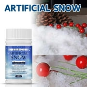 RKZDSR Artificial Instant Snow Powder - 50g Inflatable Snow for Winter Decorations, Fake Snowflakes for Indoor Shooting, Holiday Crafts & Party Decor - Eco-Friendly, Easy to Use