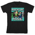 thumbnail image 1 of Minecraft Characters Adventure Mode Kids Black T-Shirt, 1 of 2