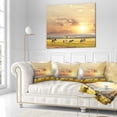 thumbnail image 2 of Designart Zebras Wandering in African Prairie - Landscape Printed Throw Pillow - 16x16, 2 of 4