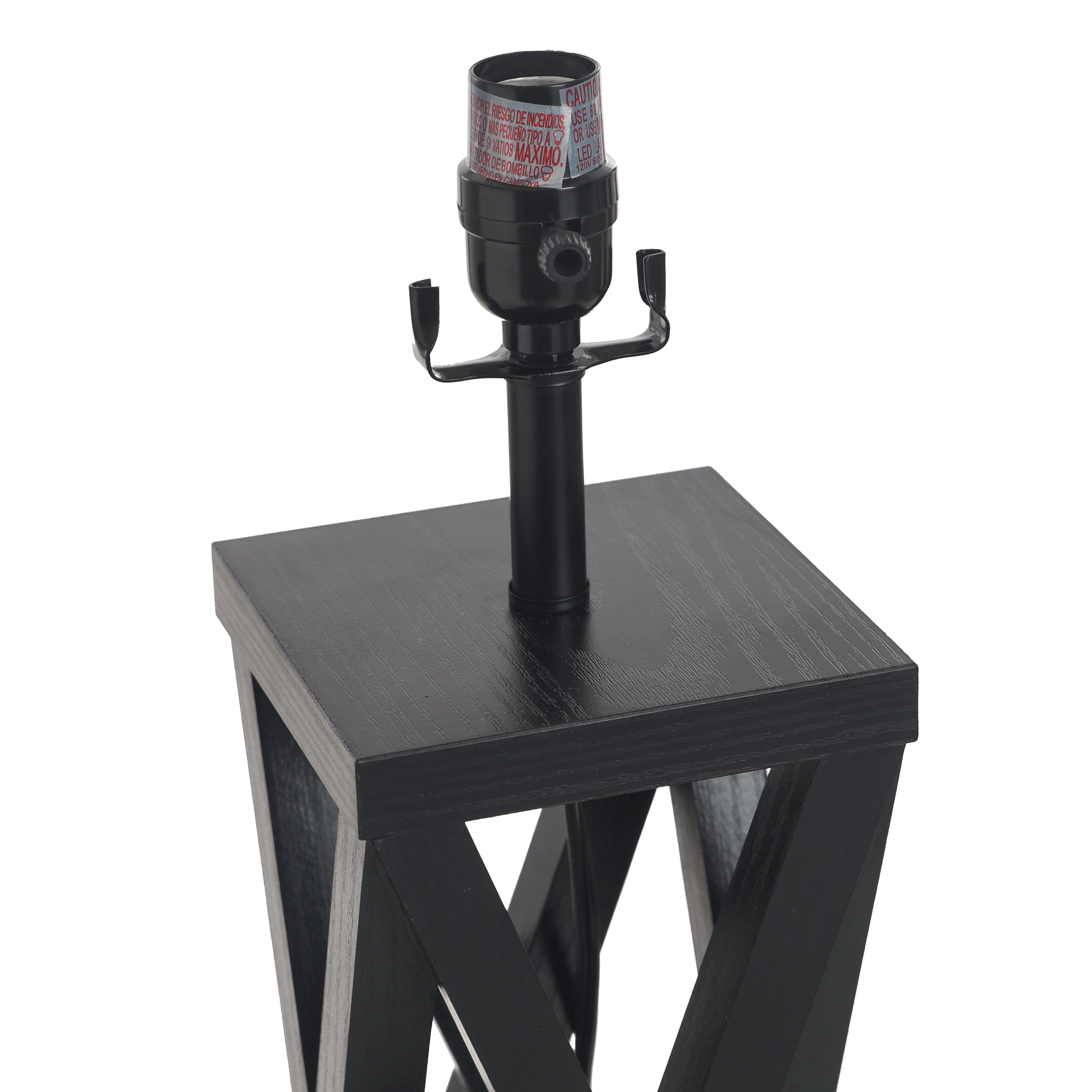 Better Homes and Gardens Crossmill Black Large Table Lamp Base, 5.5"L x 5.5"W x 18.5"H