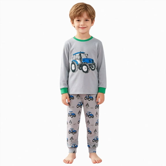 TOWED22 Toddler Pajamas Boys Girls Baby Pjs Sets Kids Long-Sleeve Snug fit Sleepwear 3 6 9 12 18 24 Months 2 3 4 5 6 7 8 9 Years(Green,4-5 Y)