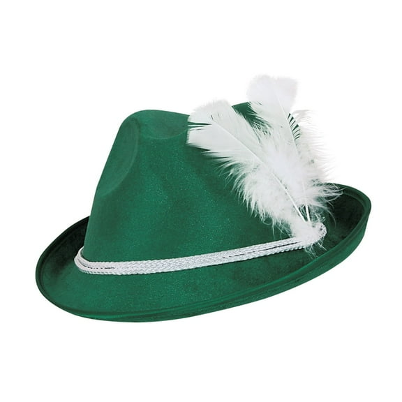 Party Central Pack of 12 Green and White Unisex Adult Alpine Oktoberfest Party Hat - One Size