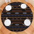 thumbnail image 2 of Colorful Geometric Striped Pattern Round Fitted Tablecloth with Elastic Edge,Dining Table Cover Waterproof,Outdoor Round Tablecloth for Camping,Dining,Indoor and Outdoor, 2 of 7