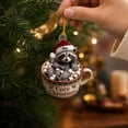 thumbnail image 6 of Christmas Raccoon Hanging Ornaments Multiple Styles Holiday Tree Pendants, 6 of 7