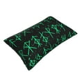 thumbnail image 5 of ZNDUO Rectangular Plush Cushion Cover, Nordic Viking Green Pattern Non-Pilling Hidden Zip Bedroom Sofa Pillowcases, 14"x20", 5 of 8