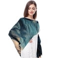 thumbnail image 4 of Wolf Elegant Chiffon Yarn Translucent Silk Scarf 180x73 - Light Breathable Wrap for Women - Fashion Accessories, 4 of 6