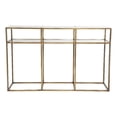 thumbnail image 3 of Riverside Isla Rectangle White Marble and Vintage Brass Console Table, 3 of 4
