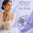 thumbnail image 6 of Watch for Women,Digital Sport Women Wristwatch with Silicone Strap Alarm/Stopwatch/Back Light Birthday Gifts for Women, 6 of 9