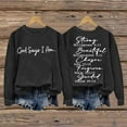 thumbnail image 4 of Christian Sweatshirts for Women 2025 God Says I Am Bible Verse Sweatshirt Long Sleeve Crewneck Pullover Tops, 4 of 8