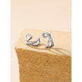thumbnail image 6 of Suplight 925 Sterling Silver White Gold Plated Ear Cuffs Earrings for Women, Cross Smooth-Surface & Zircon Earrings Clip On Cartilage Earrings, 6 of 10