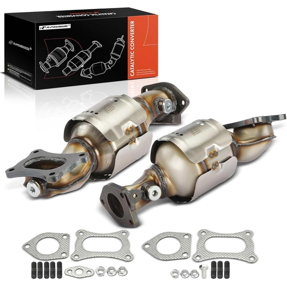 A-Premium Front 2-PC Catalytic Converter Kit Direct-Fit Compatible with Honda Accord 2008-2017, Pilot, Odyssey, Ridgeline, Crosstour & Acura MDX, RDX, TLX, TSX, TL, ZDX, RL, 3.5L 3.7L, EPA Compliant