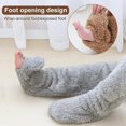 thumbnail image 4 of COSTYLE 1 Pair Cozy Socks Fuzzy Leg Warmers Over Knee Sleep Socks Plush Long Slipper Stockings, 4 of 5