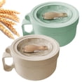 thumbnail image 1 of Juego de cuencos para ramen para microondas MUUBOOX, paquete de 2 con tapa, 850 ml, sin BPA, 1 of 6