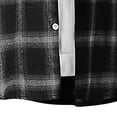 thumbnail image 6 of Beugl Mens Shirts Clearance, Men's Casual and Fashionable Loose and Trendy Pocket Plaid Lapel Long Sleeve Shirt Button Down Shirt for Men, Flannel Shirt for Men Black M, 6 of 6
