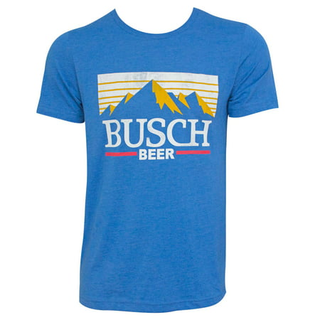 Busch Light Mountain Logo Blue Tee Shirt