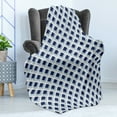 thumbnail image 4 of Ikat Soft Flannel Fleece Throw Blanket, Traditional Classic Pattern in Blue Tones and Modern Style Ethnic, Cozy Plush for Indoor and Outdoor Use, 60" x 80", Baby Blue Navy Blue, by Ambesonne, 4 of 5