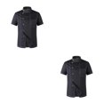 thumbnail image 2 of Maytalsory Convenient And Easy-to-clean Chef Coat Button Must-have For Every Chef Polyester Short Sleeve Chef Chef Jacket black l 2Set, 2 of 6