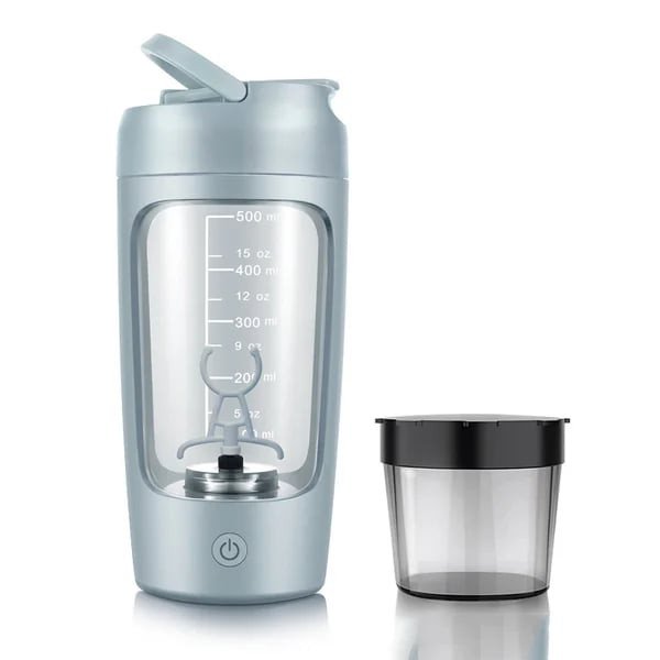 Antqov Protein Shaker Bottle Shaking Cup Fully Automatic Stirring Cup with Powder Box, Home Accessories