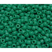 JOLLY STORE Crafts Flat Green 9x6mm Pony Beads, Made in USA, 500pcs