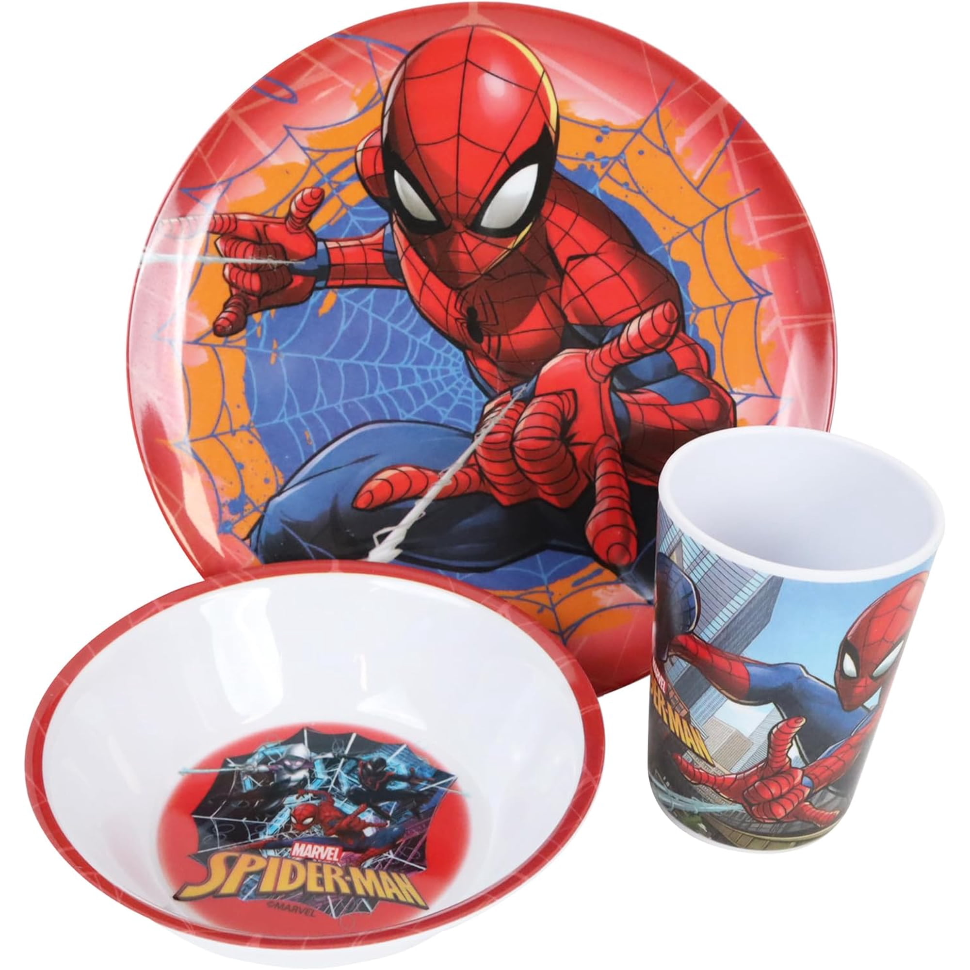 Marvel Spider-Man 3PC Melamine DINNERWARE Set in Gift Box - Walmart.ca