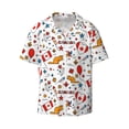thumbnail image 3 of Balery Canada Day Men's Casual Button Down Shirt Short Sleeve Textured Summer Cuban Beach Shirts-X-Large, 3 of 7