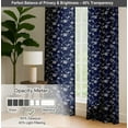 thumbnail image 6 of Vargottam Cotton Canvas Curtains - Rod Pocket/Back Tab Farmhouse Drapes for Living Room or Bedroom Windows - Light Filtering - 3-Way Hanging Style - Set of 2 Panels, 52"x72" - Leaves Pattern (Blue), 6 of 8