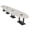 Lakeland Salt w/Matte Black Base, variant on 18 Person Modular Oval Conference Table Square Metal Bases Power Units