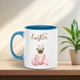 thumbnail image 3 of Easter Egg Pug Bunny Ear Welcome Spring Truck 11oz Accent Two-tone Mug Dog Lover Gifts Coffee Tea Cup - 12002, 3 of 5
