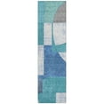 thumbnail image 2 of Addison Rugs Chantille Indoor/Outdoor Transitional Mid Century Teal Washable Runner Rug, 2'3" x 7'6", 2 of 6