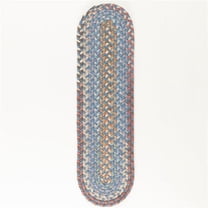 Rhody Rug BH97A008X028-13 Bar Harbor Bluestone Stair Treads, Multi Color - Set of 13