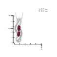 thumbnail image 3 of 2.00 Carat T.G.W. Ruby And White Diamond Accent Sterling Silver 3-Piece Jewelry set, 3 of 7