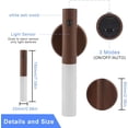 thumbnail image 6 of LED Wall Mounted Lights Automatic Motion Sensor Sconces Lamp Rechargeable Battery Operated Magnetic 360° Rotation Cordless for Bedroom Bedside (Black Walnut Wood 1PC), 6 of 12