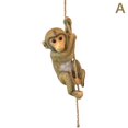 thumbnail image 1 of Garden Animal Chimpanzee Hangs Monkey Baby Tree Climbing Resin Craft Statue, 1 of 4