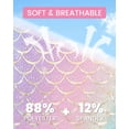 thumbnail image 6 of Girls One Piece Swimsuits Mermaid Swimsuit for Girls Long Sleeve Swimsuit 3T Swimsuit Girls 4T Bathing Suits for Girls, 6 of 7