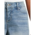 thumbnail image 4 of Time And Tru Women's Mid-Rise Raw Hem Shorts Sizes 2-20, 4 of 5